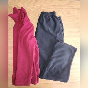 Hottouch fleece pj or lounge set medium top and bottoms